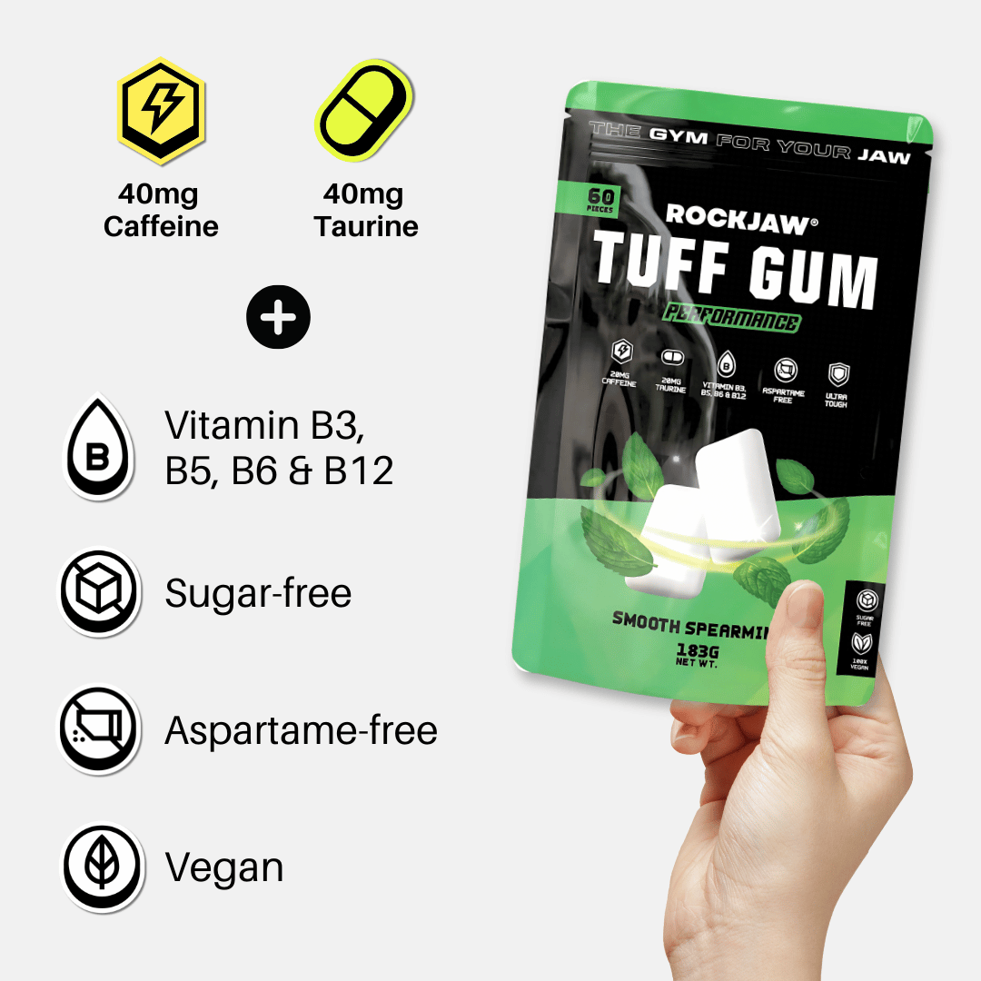 Tuff Gum Performance | Hard Jawline Gum + 40mg Caffeine & Taurine