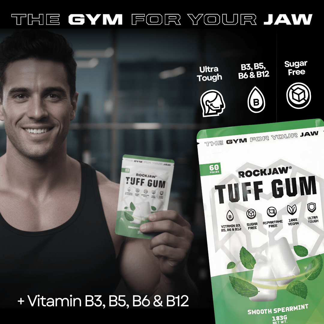 Tuff Gum + B Vitamins | Premium Ultra-Tough Jawline Gum | 60 Pieces